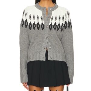 KULE Gray and White Freya Sweater - XS New